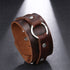braunes rohleder armband herren manschette breitarmband uniqal sale